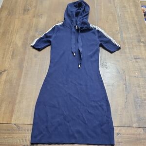Michael Kors Navy Blue Hoodie Dress
